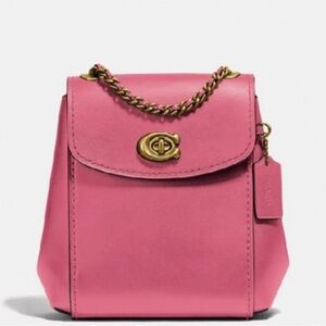 Coach Parker convertible backpack adjustable straps Orchid Pink leather EUC